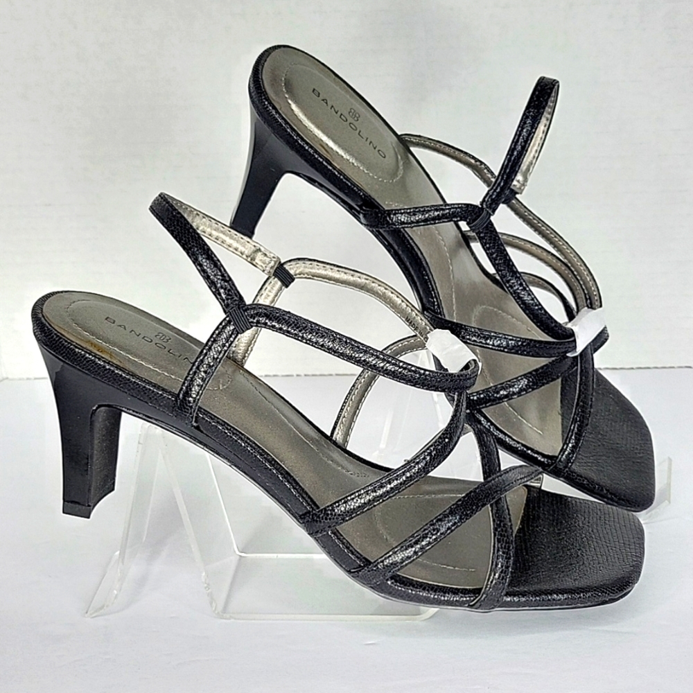 Bandolino Women's Black Strappy Heels - Picture 4 of 8
